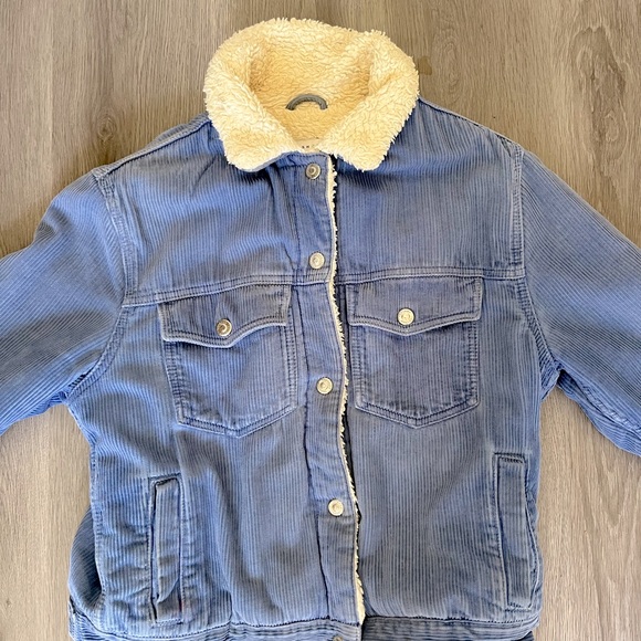 Topshop Corduroy Sherpa-Lined Jacket / Coat - Picture 1 of 5
